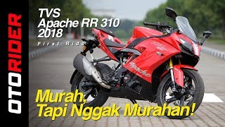 TVS Apache RR 310 2018 First Ride Review Indonesia  OtoRider – Supported by GIIAS 2018 [upl. by Arick]