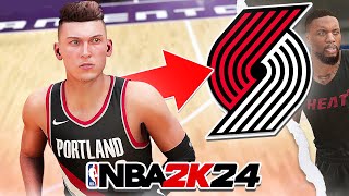 Trading Damian Lillard NBA 2K24 Portland Trailblazers Franchise Ep1 [upl. by Rhodia6]