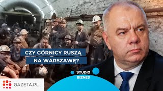 Górnicy protestują pod ziemią Czy ruszą na Warszawę Czy rząd oszukał górników  STUDIO BIZNES [upl. by Ahsinar]