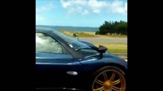 Pagani Zonda Crash choque en Punta del Este desde dos ángulos  Autoblogcomar [upl. by Fayette]