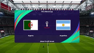 Algeria vs Argentina l World Cup 2024 Qualifiers l Lionel Messi vs Riyad Mahrez PES l [upl. by Nama]