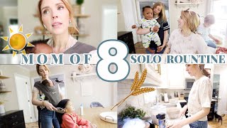 MOM OF 8 KIDS ROUTINE \\ Big Family Day In The Life Flying Solo [upl. by Jepum]