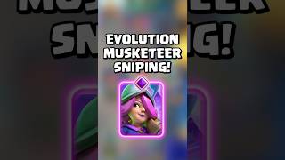 Evolution Musketeer Sniping 🎯 clashroyale shorts [upl. by Elwin]