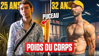 Ma transformation physique à 32 ans au poids du corps sans filtre [upl. by Nlocnil]