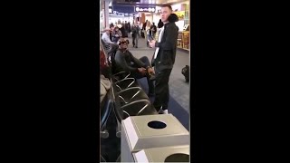 Kamaru Usman confronts Colby Covington at the airport [upl. by Let]