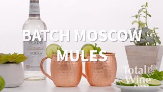 Batch Moscow Mules Cocktail Recipe [upl. by Ydnerb9]