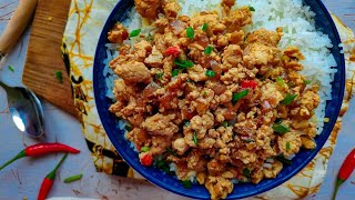 Easy Chicken Mince Stir fry Recipe Video [upl. by Labina]