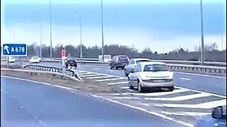 Dangerous driver Reversing on M65 Motorway junction 6 [upl. by Ledniahs]