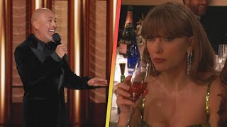 Taylor Swift Unamused by Jo Koys Golden Globes Joke About Her [upl. by Davine]