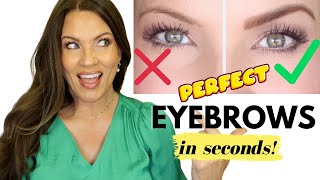 EASY BROW HACK The BEST Eyebrow Makeup Tutorial EVER MATURE THIN SPARSE BROWS [upl. by Margit]