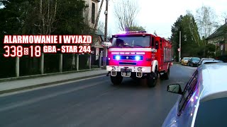 Miejscowe zagrożenie Alarmowanie i wyjazd 338S18 GBA Star  OSP Mikuszowice Śl do wiatrołomu [upl. by Kennith552]