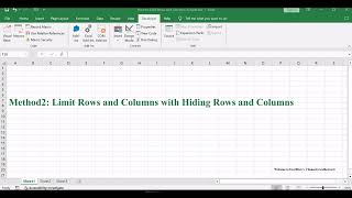 How to Limit Rows and Columns in Excel [upl. by Yllop]