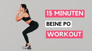 15 MIN Beine Po Workout für Zuhause  effektive Übungen ohne Equipment [upl. by Neeroc]