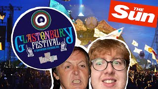 I tricked the internet into thinking this FAKE GLASTONBURY LINEUP was real [upl. by Akcirahs]