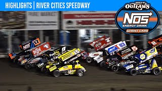 World of Outlaws NOS Energy Drink Sprint Cars  River Cities Speedway  August 25 2023  HIGHLIGHTS [upl. by Eirac]