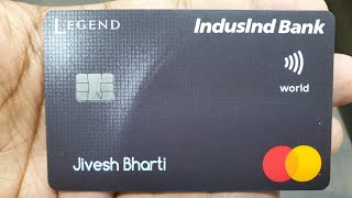 Indusind bank Legend Credit card unboxing  Indusind Legend Credit card [upl. by Winthorpe440]