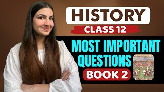 Class 12 HISTORY Most important Question Answers Book2🔥  Boards 2024  Must Watch ✅ cbse class12 [upl. by Hameerak266]