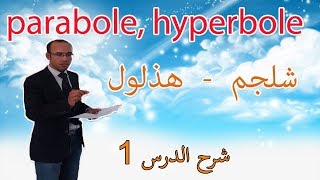 parabole  hyperbole  هذلول  شلجم [upl. by Kala995]