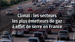 Climat  les secteurs les plus émetteurs de gaz à effet de serre en France [upl. by Yvette]