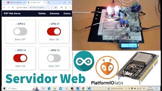 Automatiza Tu Hogar con ESP32 Control y Monitoreo Web  Arduino en PlatformIO [upl. by Kcirdnekel]