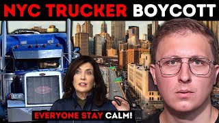 Massive Trucker Boycott Hits NYC [upl. by Beeson210]