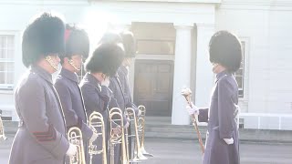 Band of the Grenadier Guards and Nijmegen Company Grenadier Guards march to Buckingham Palace [upl. by Lindi]