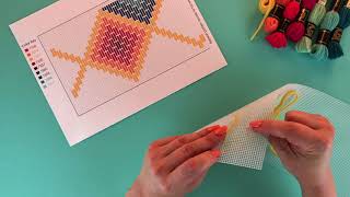 How To Make A Bargello Needlepoint Planter [upl. by Kciredorb913]