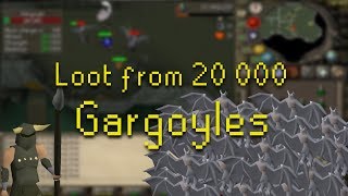 OSRS Loot from 20 000 Gargoyles AFK Guthans [upl. by Halimeda]