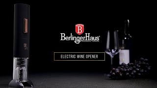 Berlinger Haus Black Rose Collection Electric Wine Opener Presentation BH9092 [upl. by Sweeney617]