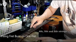 How to Fix Fret Buzz on One Fret of Guitar  DIY Service [upl. by Anahahs584]