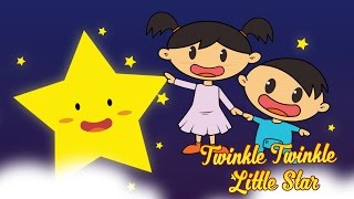 Twinkle Twinkle Little Star  Extended Song with Lyrics  Nursery Rhymes for Kids by Luke amp Mary [upl. by Arakaj486]