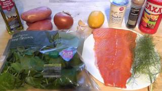 How to cook Salmon amp Spinach oven bake recipe [upl. by Riba]