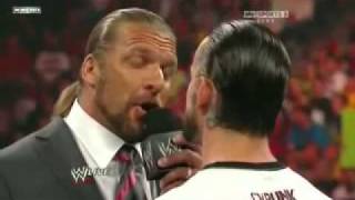 CM Punk owns Triple H  WWE Raw 8111 Pipebomb [upl. by Branen815]