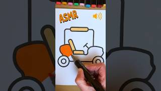 Une voiturette de golf ⛳️ asmr livredecoloriage activiteenfant [upl. by Chasse]