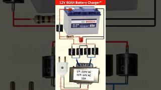 HOW TO MAKE A 12V BATTERY CHARGER  How to Charge 12V 60AH Rechargeable Battery 12V Battery Charger [upl. by Kimitri783]