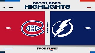 NHL Highlights  Canadiens vs Lightning  December 31 2023 [upl. by Clinton433]