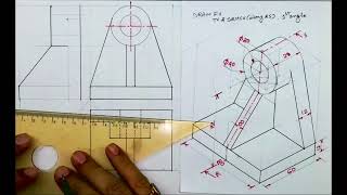 How to draw Section orthography In Hindi [upl. by Aniweta]