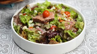 LowCarb Steak Salad With Dijon Vinaigrette [upl. by Reinnej]