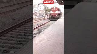 Hunking WDM3D Locomotive indianrailways trainjourney wdm3d [upl. by Ennovyhs]