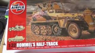 Airfix 132 Rommel Half Track ww2 Whats in the box [upl. by Noryahs156]