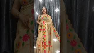 HANDLOOM SAREES WITH APPLIQUE [upl. by Eivla922]