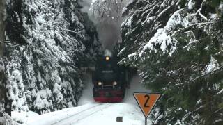 Harzquerbahn  Winterdampf  Von Wernigerode auf den Brocken [upl. by Eikram]