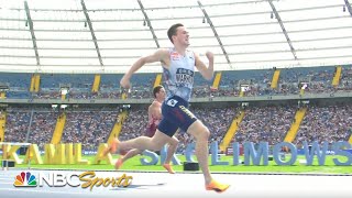 Karsten Warholm SHATTERS meet record for mens 400mH at Diamond League Silesia  NBC Sports [upl. by Adlin]