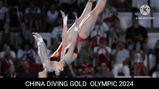 china diving gold  Diving olympic 2024  China brings gold [upl. by Shae]