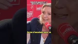 Marine Le Pen  Le SEUL qui veut la GUERRE cest MACRON [upl. by Peggie]