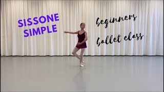 httpswwwprimaballetclasscom Sissone Simple  Centre  Left  Beginners [upl. by Onivla]