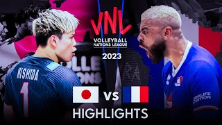 LEGENDARY MATCH  JAPAN vs FRANCE  Mens VNL 2023 [upl. by Ilahsiav]