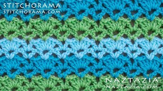 HOW to CROCHET SHELL STITCH  Stitchorama by Naztazia [upl. by Payne]