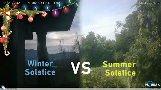 Winter Solstice vs Summer Solstice Jastrebarsko Time Lapse [upl. by Nnylhsa]