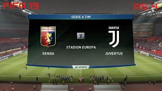 FIFA 19 Genoa vs Juventus Gameplay Serie A Tim 4K [upl. by Sheridan]